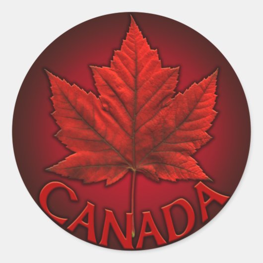 Canada Souvenir Stickers Red Maple Leaf Stickers (Voorkant)