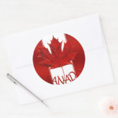 Canada Souvenir Stickers Red Maple Leaf Stickers (Envelop)
