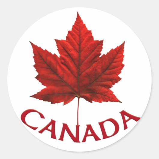 Canada Souvenir Stickers Red Maple Leaf Stickers (Voorkant)