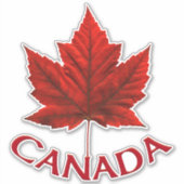 Canada Souvenir Stickers Red Maple Leaf Stickers (Voorkant)