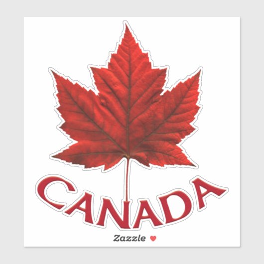 Canada Souvenir Stickers Red Maple Leaf Stickers (Vel)