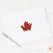 Canada Souvenir Stickers Red Maple Leaf Stickers (Envelop)