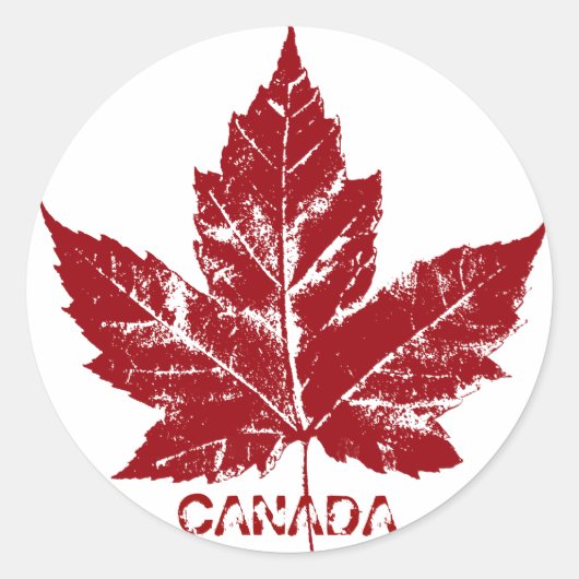 Canada Souvenir Stickers Red Maple Leaf Stickers (Voorkant)