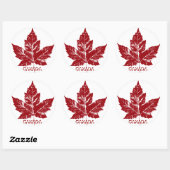 Canada Souvenir Stickers Red Maple Leaf Stickers (Vel)