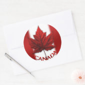 Canada Souvenir Stickers Red Maple Leaf Stickers (Envelop)