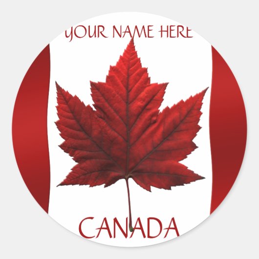 Canada Souvenir Stickers Red Maple Leaf Stickers (Voorkant)