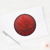 Canada Souvenir Stickers Red Maple Leaf Stickers (Envelop)