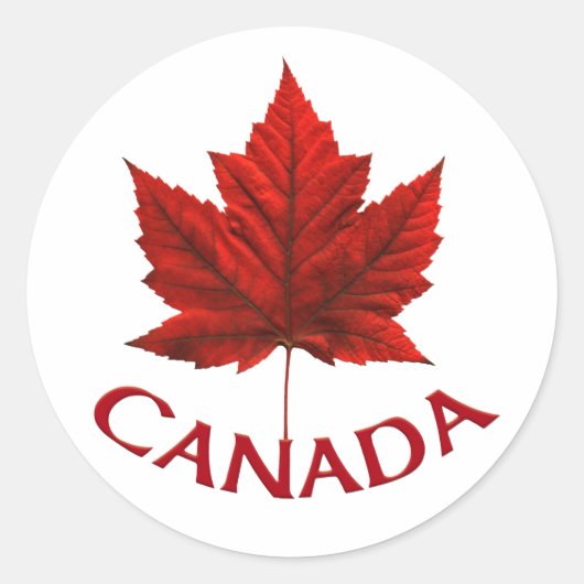 Canada Souvenir Stickers Rood Esdoornblad Stickers (Voorkant)