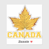 Canada Souvenir Stickers Sporty Maple Leaf Decal (Vel)