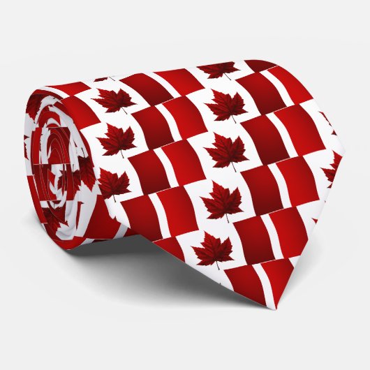 Canada Souvenir Stropdas Fun Canada Flag Stropdass (Opgerold)