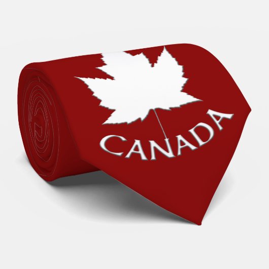 Canada Souvenir Stropdas Fun Canada Maple Leaf Str (Opgerold)