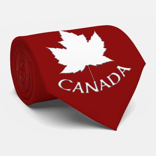 Canada Souvenir Stropdas Fun Canada Maple Leaf Str (Opgerold)