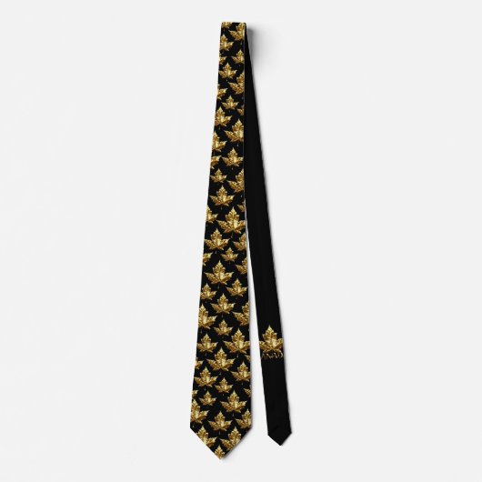 Canada Souvenir Stropdas Fun Gold Canada Maple Lea (Voorkant)