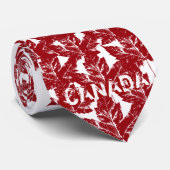 Canada Souvenir Stropdas Red  Maple Leaf Stropdas (Opgerold)
