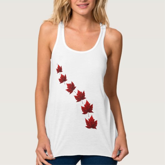 Canada Souvenir Tanktop Canada Maple Leaf Topjes (Voorkant)