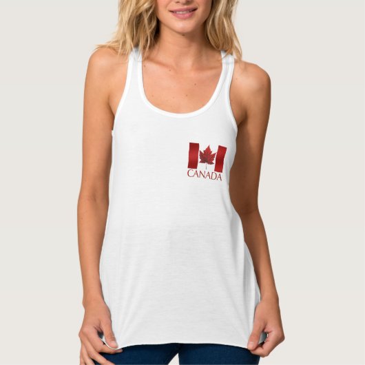 Canada Souvenir Tanktop Canada Maple Leaf Topjes (Voorkant)