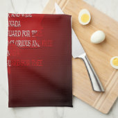 Canada Souvenir Towel Canada Anthem Tea Towels Theedoek (Quarter Fold)