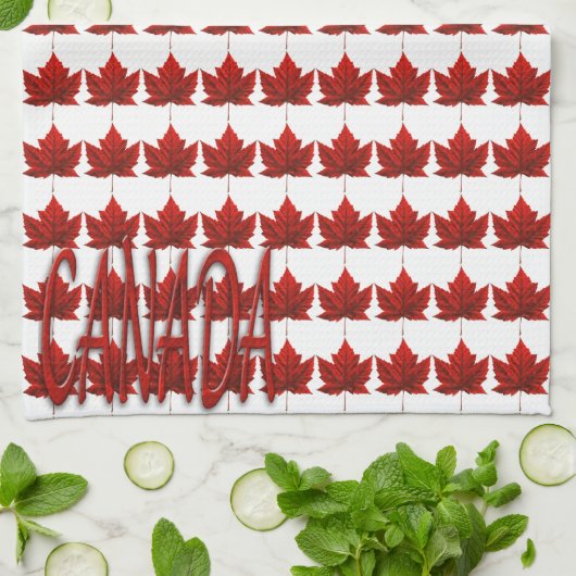 Canada Souvenir Towel Canada Maple Leaf Tea Towels Theedoek (Gevouwen)