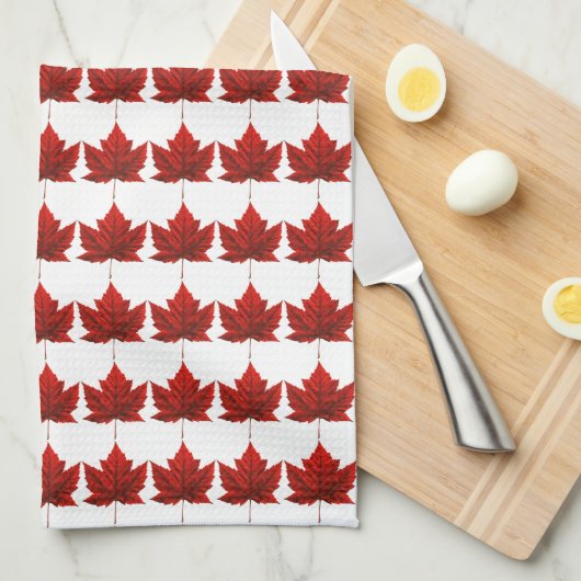 Canada Souvenir Towel Canada Maple Leaf Tea Towels Theedoek (Quarter Fold)