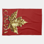 Canada Souvenir Towel Gold Canada Tea Towel Theedoek (Horizontaal)