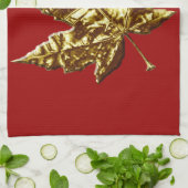 Canada Souvenir Towel Gold Canada Tea Towel Theedoek (Gevouwen)