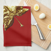 Canada Souvenir Towel Gold Canada Tea Towel Theedoek (Quarter Fold)