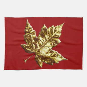 Canada Souvenir Towel Gold Canada Tea Towel Theedoek