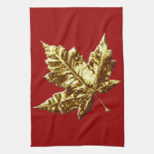 Canada Souvenir Towel Gold Canada Tea Towel Theedoek (Verticaal)