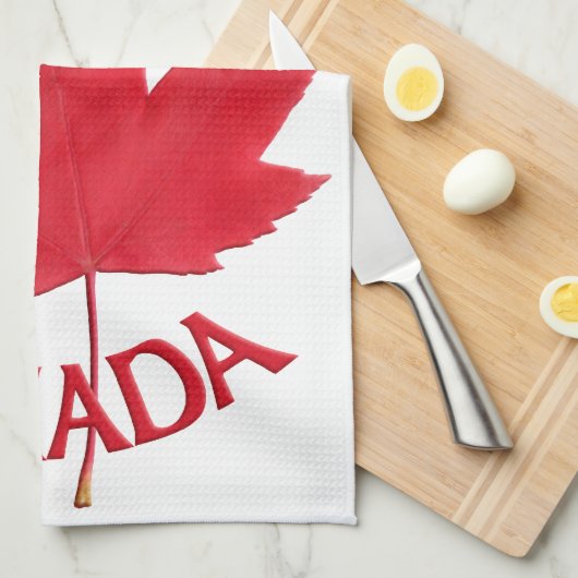 Canada Souvenir Towel Maple Leaf Tea Towel Decor Theedoek (Quarter Fold)