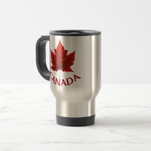 Canada Souvenir Travel Mug Maple Leaf Mok (Voorkant links)