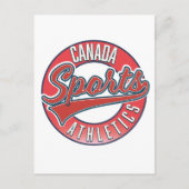 Canada Sports Athletic rood logo Briefkaart (Voorkant)