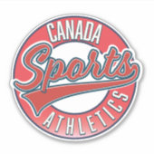 Canada Sports Athletic rood logo Sticker (Voorkant)