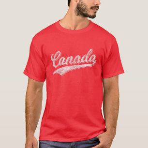 CANADA SPORTS SCRIPT CURSIVE RETRO SWOOSH T-SHIRT