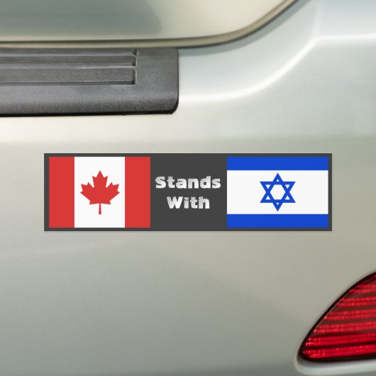 Canada staat met Israël Bumpersticker (Op auto)