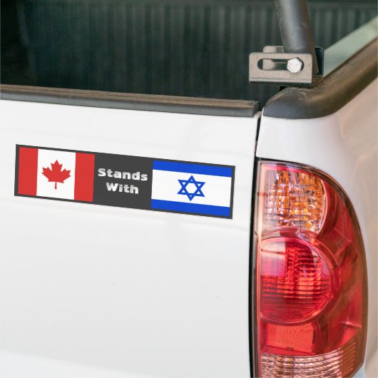 Canada staat met Israël Bumpersticker (Op Truck)