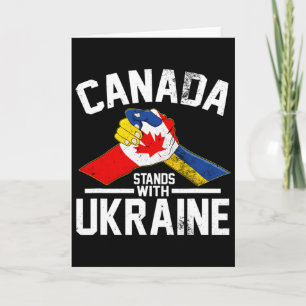 Canada Staat Met Oekraïne Oekraïens Canadese Vlag Kaart