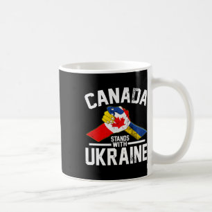 Canada Staat Met Oekraïne Oekraïens Canadese Vlag Koffiemok