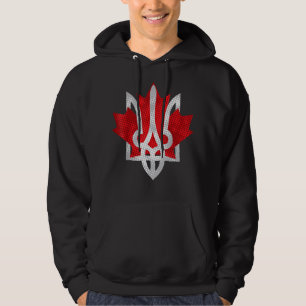 Canada staat met oekraïnse wapenschild Maple Maple Hoodie