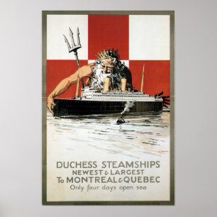  Canada Steamship Travel Poster