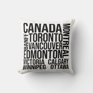 Canada Steden Woordkunst - Toronto Travel Kussen