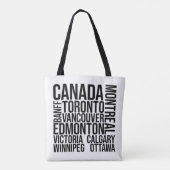 Canada Steden Woordkunst - Toronto Travel Tote Bag (Achterkant)