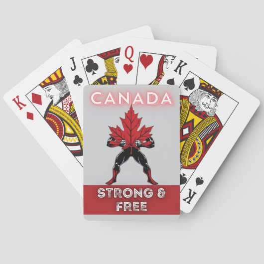 Canada Sterk & Gratis Pokerkaarten (Achterkant)