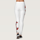 Canada Sterk Rood & Wit Canada Vlag Maple Leaf Leggings (Achterkant)