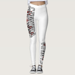 Canada Sterk Rood & Wit Canada Vlag Maple Leaf Leggings