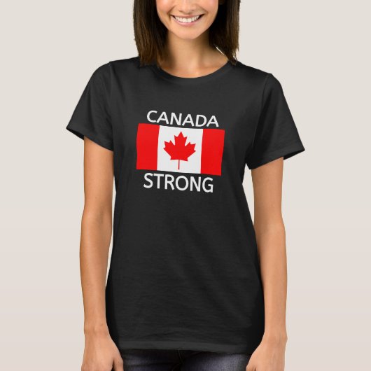 Canada Sterke Verontruste Graffiti Vlag, Canadees, T-shirt (Voorkant)