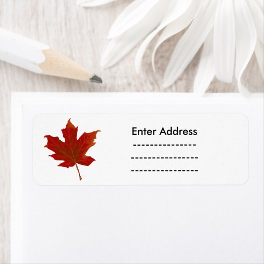 Canada Sticker labels Maple Leaf Lighthouse Route (Insitu)