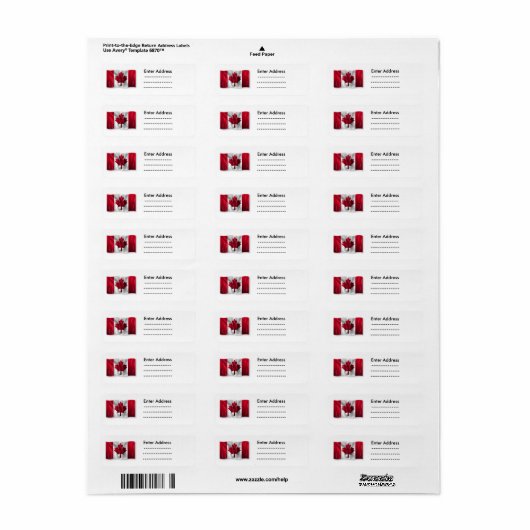 Canada Sticker labels Maple Leaf Lighthouse Route (Full Sheet)