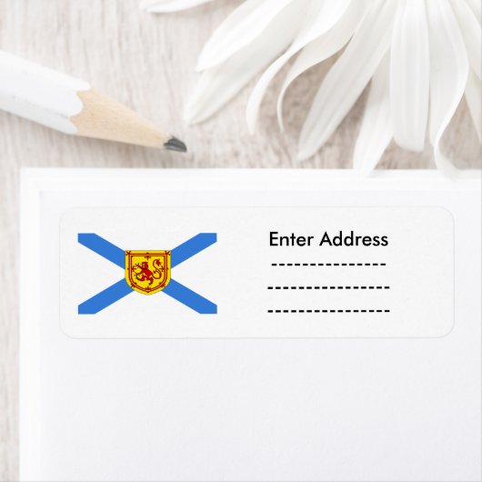 Canada Sticker labels Vuurtoren Nova Scotia vlag (Insitu)