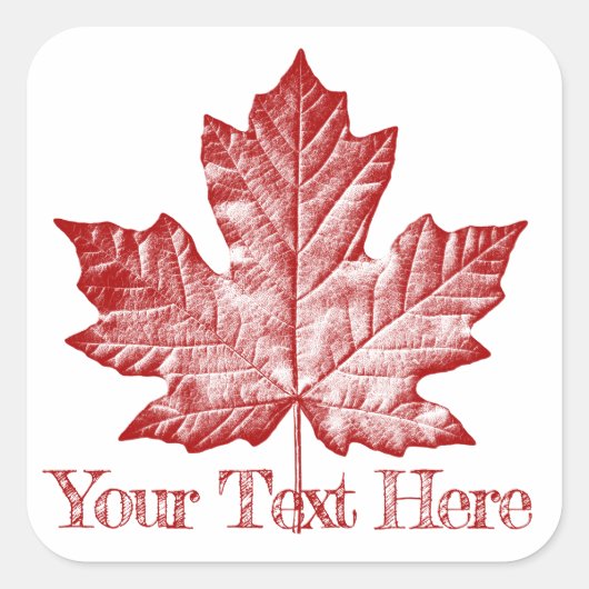 Canada Stickers Personalized Maple Leaf Stickers (Voorkant)