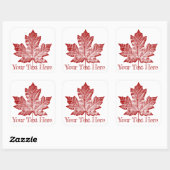 Canada Stickers Personalized Maple Leaf Stickers (Vel)